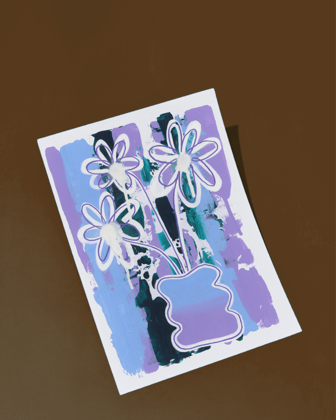 Fine art print of flowers in a vase by local artist Jay-Dee Pitcaithly