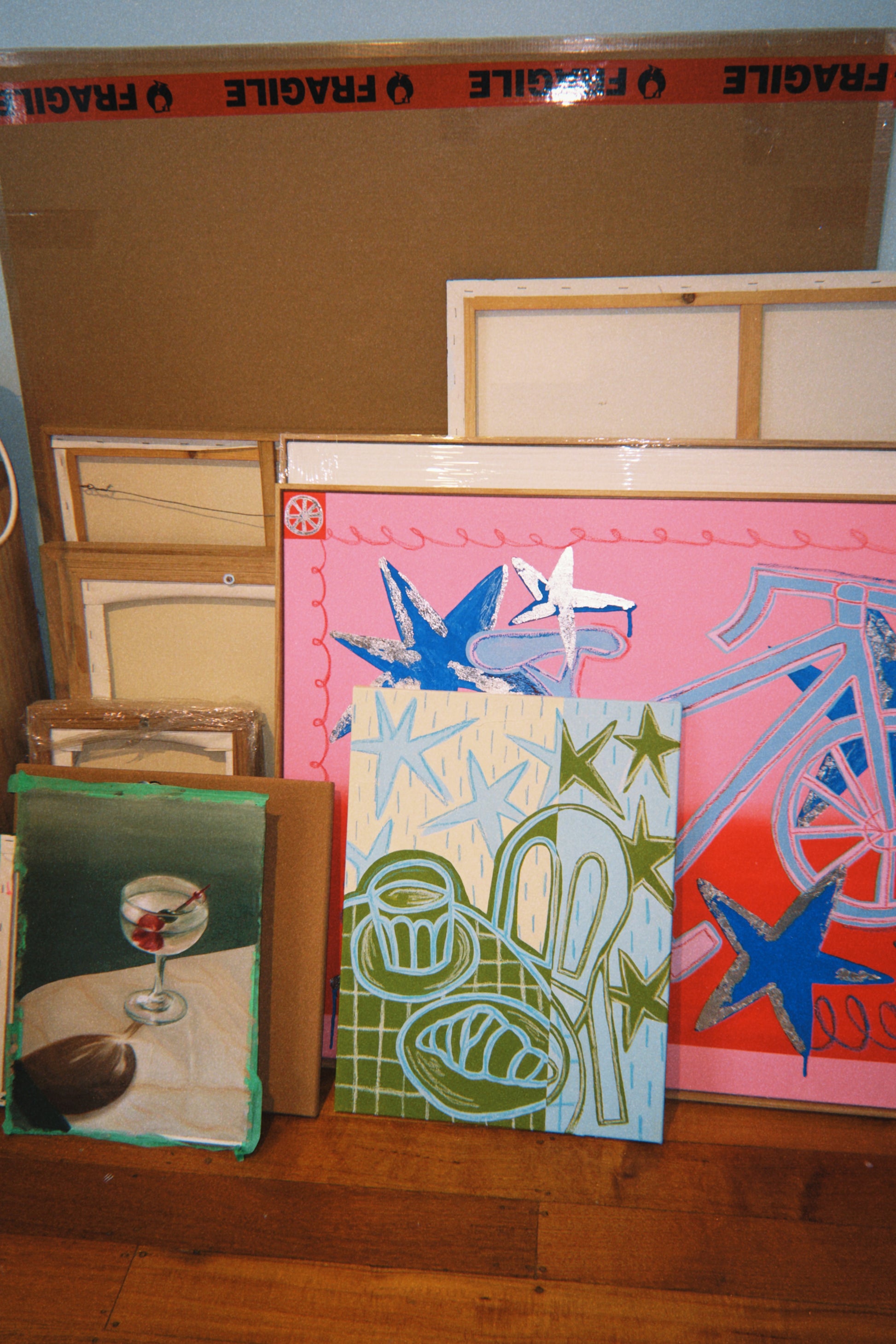 Collection of framed artworks featuring sweet treat original by Jay-Dee Pitcaithly